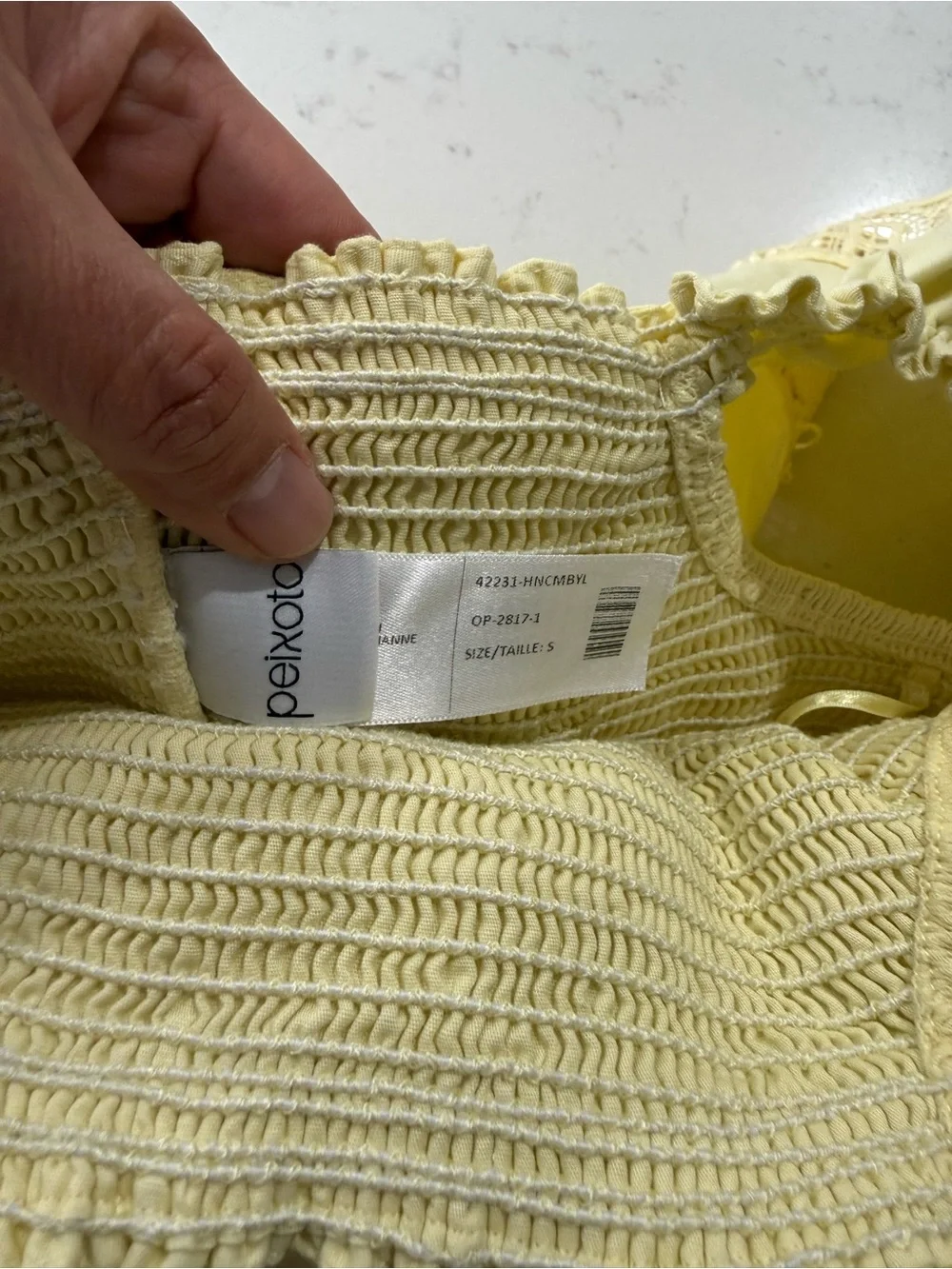 Soft Yellow Off-Shoulder Ruffle Mini Dress - Picture 5 of 12